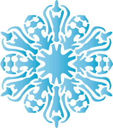 Flocon de neige XVII - pochoir pour la décoration