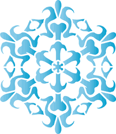 Sneeuwvlok XXIII - sjabloon voor decoratie