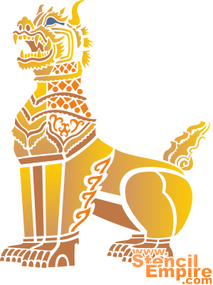 Fu hond (Oosterse stijl stencils)