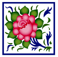 Grote Rozenbottel II - sjabloon voor decoratie