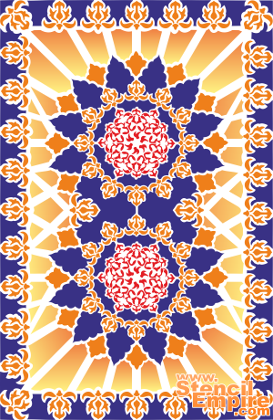 Dubbele zon - sjabloon voor decoratie