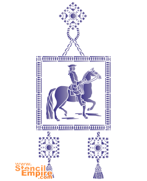 Klassieke rijder - sjabloon voor decoratie