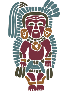 Maya priester - sjabloon voor decoratie