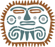 Masque Inca - pochoir pour la décoration