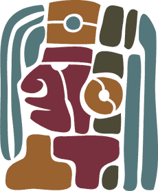 Maya stamhoofd - sjabloon voor decoratie