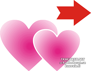 Trouwharten 05 - sjabloon voor decoratie