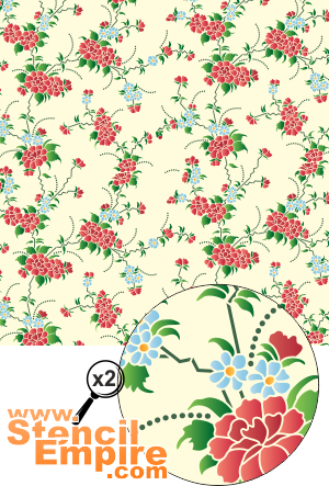 Sakura in bloei (Oosterse stijl stencils)