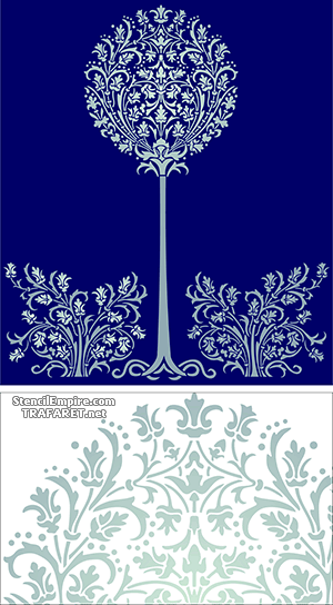 Kant boom - sjabloon voor decoratie