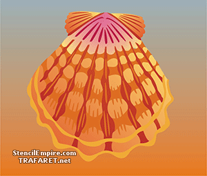 Hawaiiaanse schelp - sjabloon voor decoratie