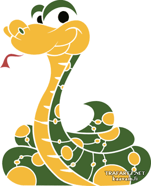 Petit serpent 01 - pochoir pour la décoration