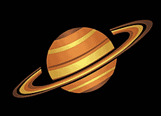 Saturnus - sjabloon voor decoratie