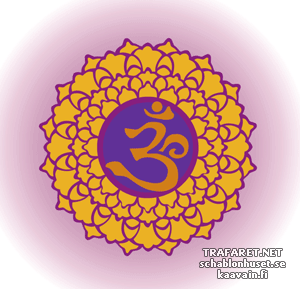 Donkere chakra - sjabloon voor decoratie