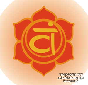 Sacrale chakra - sjabloon voor decoratie