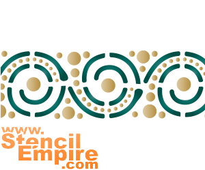 Spiralen en stippen - sjabloon voor decoratie