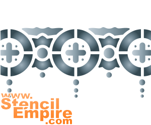 Kruisjes in ringen - sjabloon voor decoratie