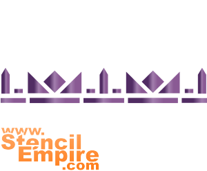 Kristallen rand (Randstencils met abstracte motieven)