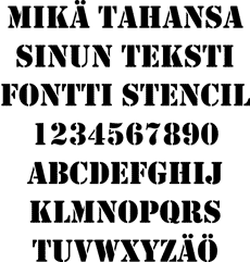 Stensil-lettertype - sjabloon voor decoratie