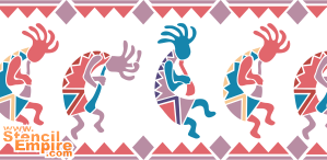 Kokopelli - sjabloon voor decoratie