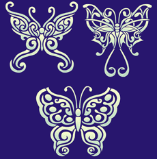 Tatouage papillon 01 - pochoir pour la décoration