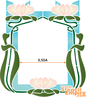 Lelie lijst - sjabloon voor decoratie