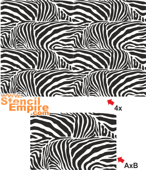 Zebrastrepen - sjabloon voor decoratie