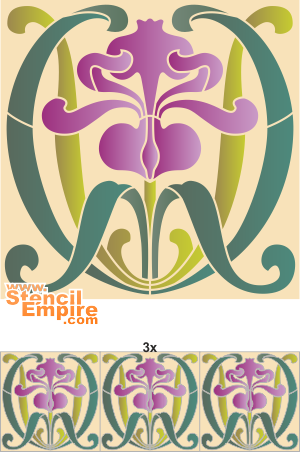 Iris 1 - sjabloon voor decoratie