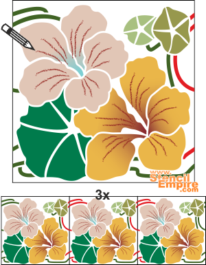 Oost-Indische kers 1 - sjabloon voor decoratie