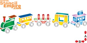 Train pour enfants - pochoir pour la décoration