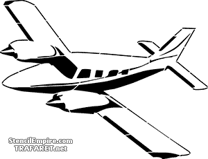 Licht vliegtuig (Stencils met auto's, boten, vliegtuigen)