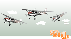 Cessna - sjabloon voor decoratie