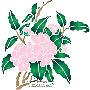 Bloeiende appelboomtak - sjabloon voor decoratie
