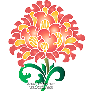 Bloem voor geliefde - sjabloon voor decoratie