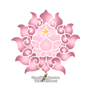 Chinese bloem 1 - sjabloon voor decoratie