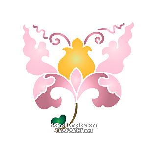 Chinese bloem 2 - sjabloon voor decoratie