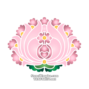 Chinese bloem 3 - sjabloon voor decoratie