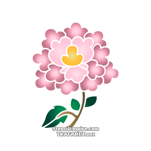 Chinese bloem 5 - sjabloon voor decoratie