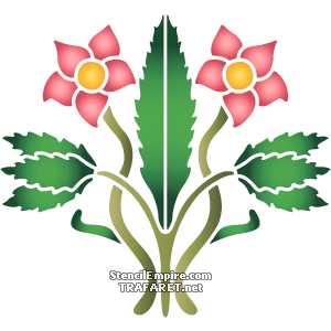 Middeleeuwse primitieve rozenbottel - sjabloon voor decoratie