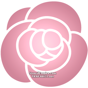 Petite rose 65 - pochoir pour la décoration