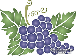 Grappe de raisin 4 - pochoir pour la décoration