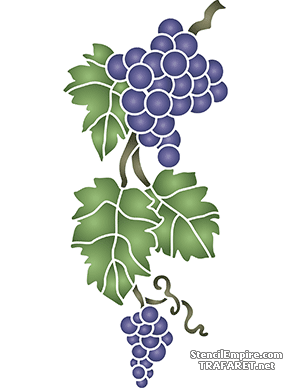 Tak van druiven - sjabloon voor decoratie