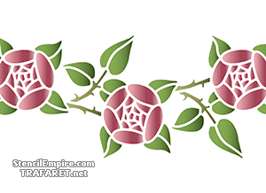 Ronde rozenrand 4 - sjabloon voor decoratie