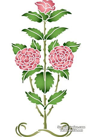 Hoge roos - sjabloon voor decoratie