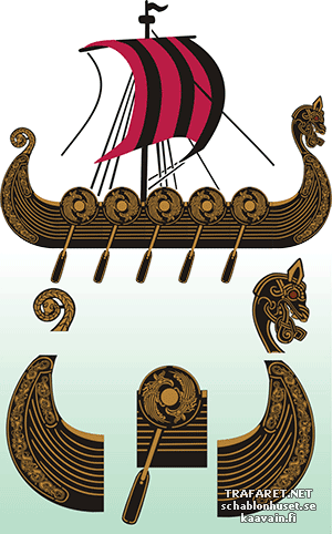 Sloop with sail - sjabloon voor decoratie