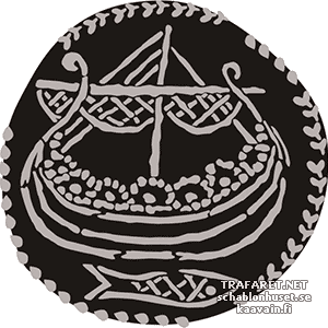 Viking munt - sjabloon voor decoratie