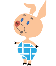 Knorretje en de lucht - sjabloon voor decoratie