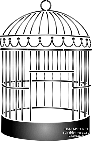 Vogelkooi 02 - sjabloon voor decoratie