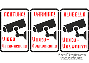 Videobewaking is bezig 3 - sjabloon voor decoratie