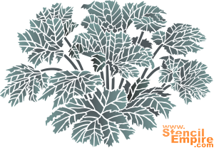 Gunnera - sjabloon voor decoratie