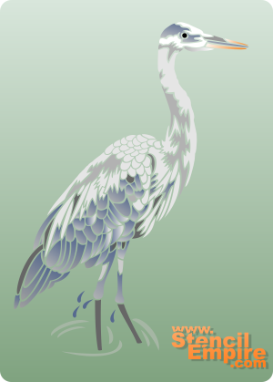 Ooievaar - sjabloon voor decoratie
