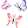 Stencils met vlinders en libellen